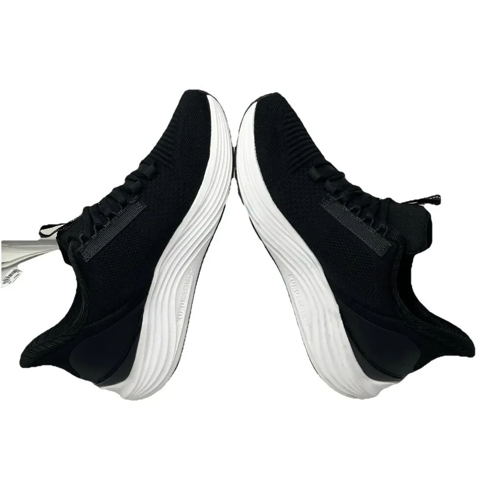 Kuru Atom 2 Sneakers Mens 8 Black White Knit Supportive Orthopedic Walking Shoes